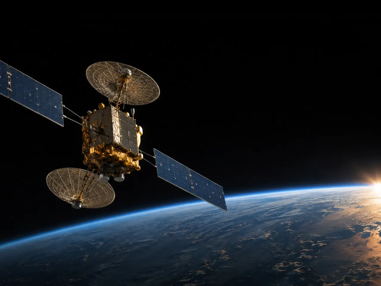 Communications satellite in Earth orbit